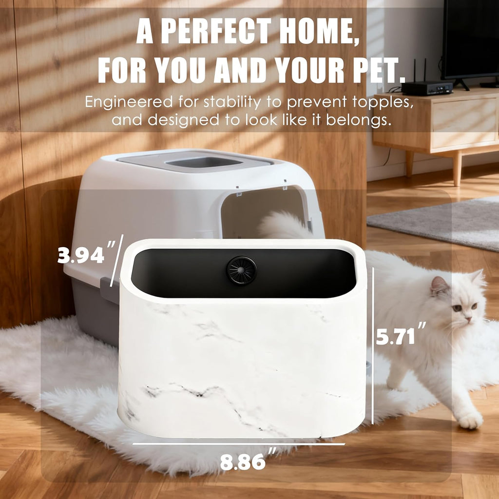 Close up of MIsiyuo cat litter scoop holder with waste bag dispenser