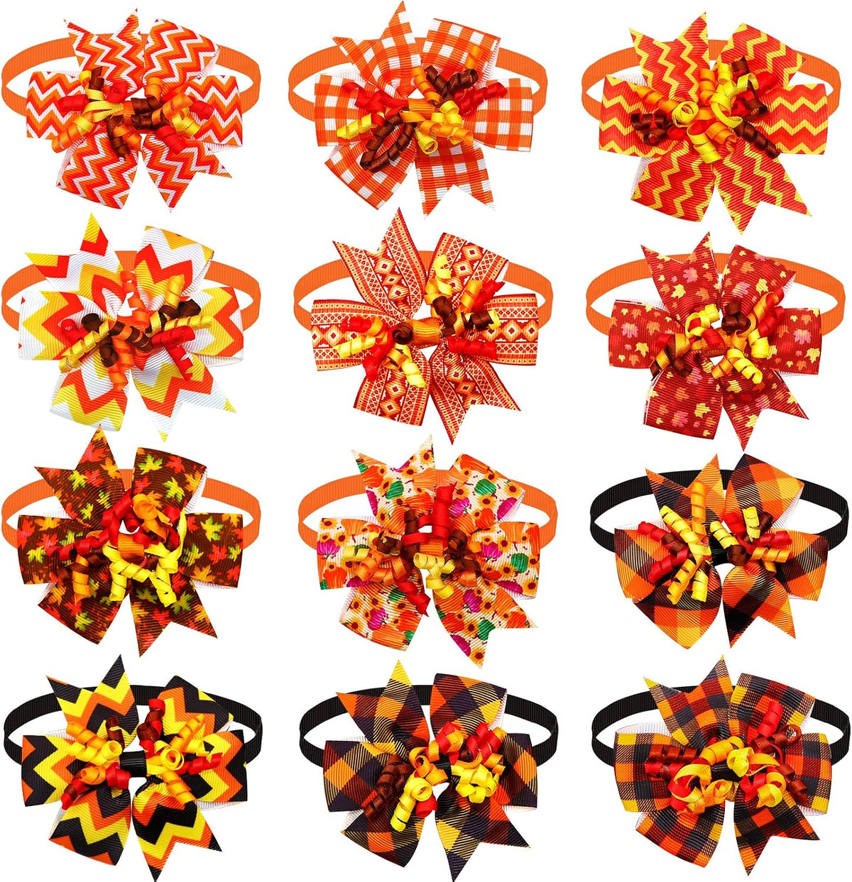 Mruq Pet Thanksgiving puppy neckties showing the durable polyester fabric weave.