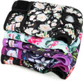 Fuz Bigaza washable female dog diapers 5 pack front view showing colorful patterns