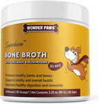 Wonder Paws bone broth for dogs product layout showing 3.20 Ounce size