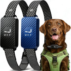 KJKZO bark collar worn by a dog for size reference