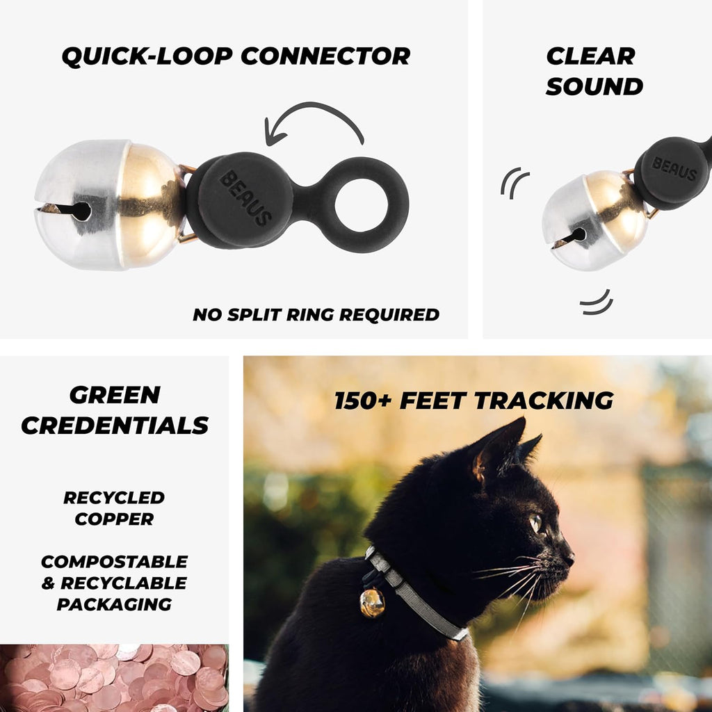 Close up of Beau's Bells patented Quick Loop clip
