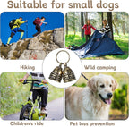Lightweight copper tracking charm attached to a small dog collar for anti lost security.