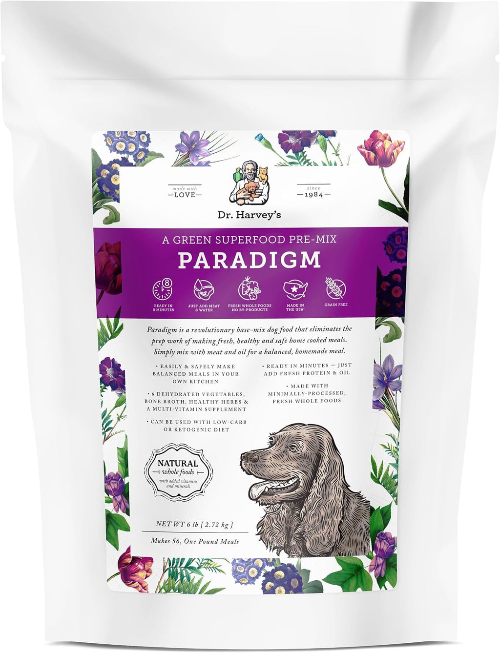 Dr. Harvey's Paradigm Green Superfood Dog Food, Human Grade Dehydrated Grain Free Base Mix for Dogs, Diabetic Low Carb Ketogenic Diet (Trial Size 5.5 oz) - Image 10