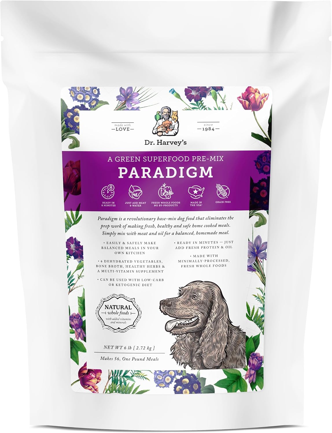 Dr. Harvey's Paradigm Green Superfood Dog Food, Human Grade Dehydrated Grain Free Base Mix for Dogs, Diabetic Low Carb Ketogenic Diet (Trial Size 5.5 oz) - Image 10