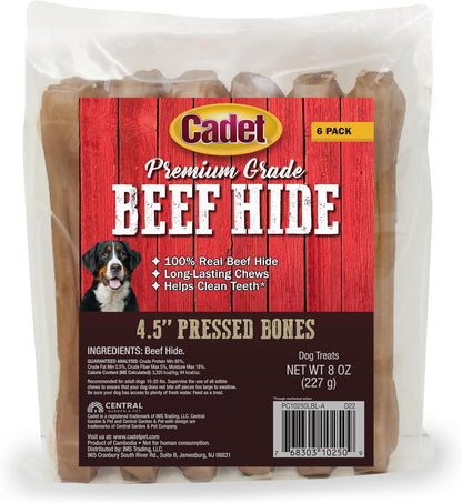 Cadet Premium Grade Pressed Beef Hide Bones, Long Lasting Rawhide Dog Chews, 6.5 Inch (12 Count) - Image 10