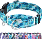 Reflective Martingale Collar for Dogs with Quick Release Buckle No Pull Training Dog Collars (Colorful Geometric, Medium) - Image 12