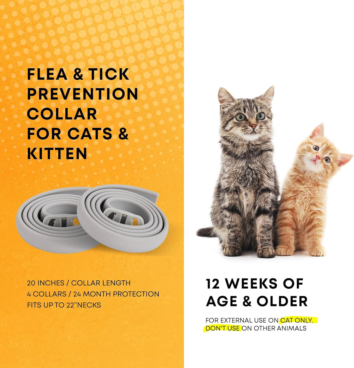 Flea and tick prevention collar for kittens