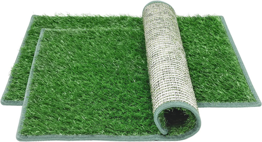 Artificial Dog Grass Pee Pad 20"x 25" 2 Pack, Grass Pad for Dogs Indoor Potty Training, Replacement Turf for Puppy, Washable Reusable Realistic Fake Grass Mat for Apartment, Balcony - Image 11