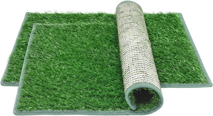 Artificial Dog Grass Pee Pad 20"x 25" 2 Pack, Grass Pad for Dogs Indoor Potty Training, Replacement Turf for Puppy, Washable Reusable Realistic Fake Grass Mat for Apartment, Balcony - Image 11