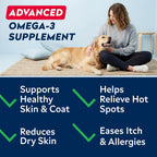 StrellaLab dog salmon oil chews chicken flavor supplement container