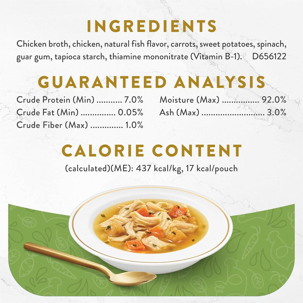 Back view of pouch showing nutritional information