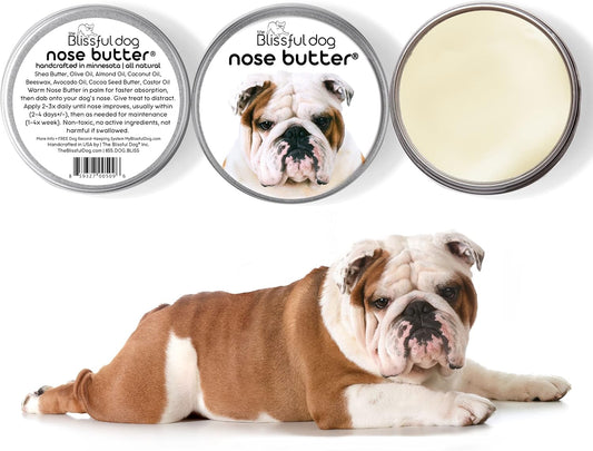 Handcrafted unscented dog nose balm packaging showcasing all-natural ingredients.