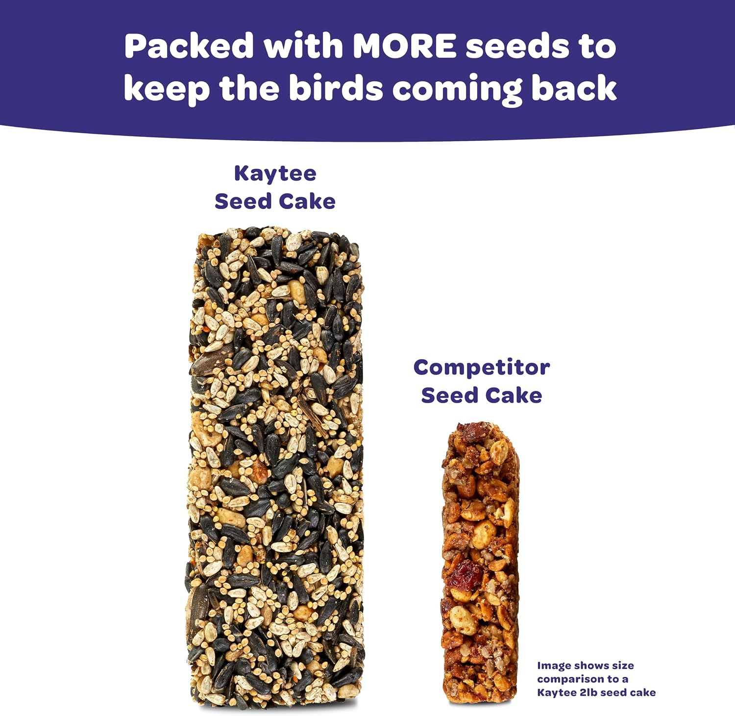 Close up of Kaytee woodpecker seed cake texture