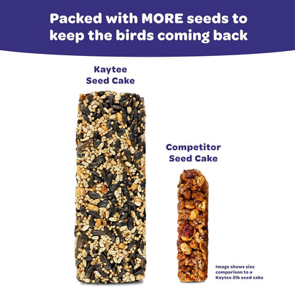 Close up of Kaytee woodpecker seed cake texture