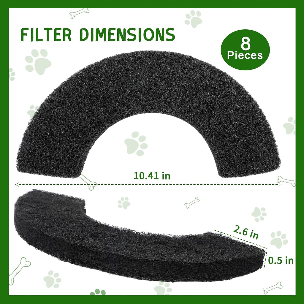 QUEARN pre cut replacement charcoal filter side angle view for waste drawer
