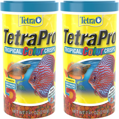 Back label of TetraPro Tropical Color Crisps 7.41 Ounces
