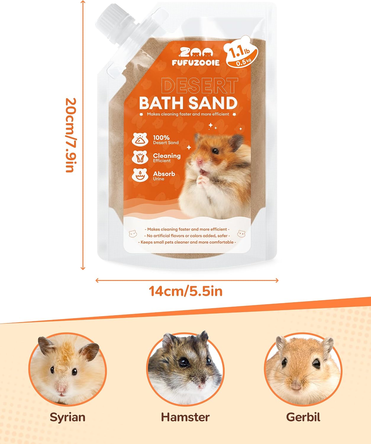 Small animal habitat setup with Fufuzooie sand