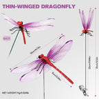 Cushry waterproof PVC artificial dragonfly stakes for yard ornament