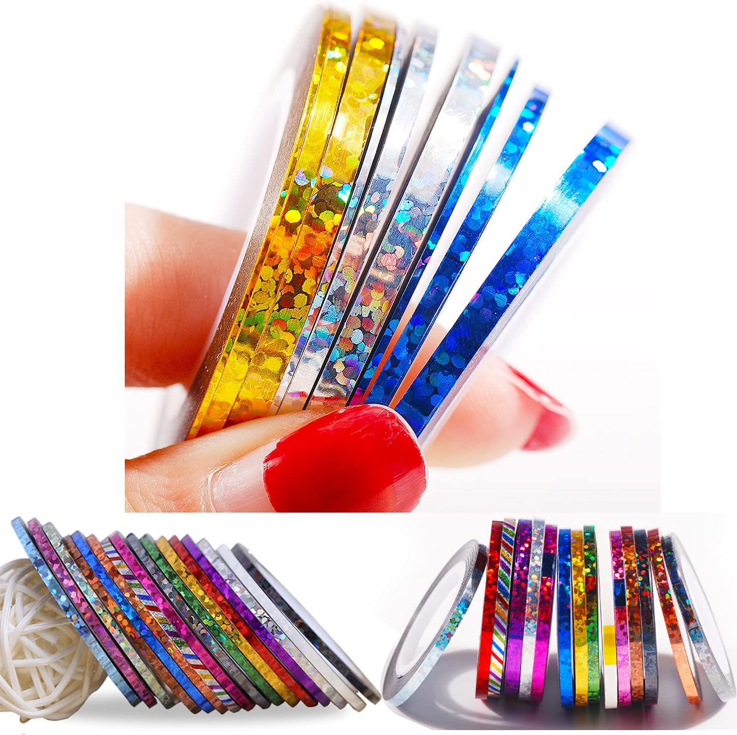 Vonrui nail art striping tape 36 rolls set front view