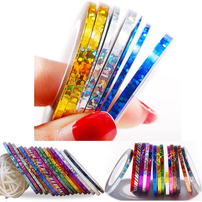 Vonrui nail art striping tape 36 rolls set front view