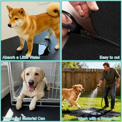 Close up of high-density PVC material on Wiojtry pet mat