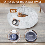 ZVBEK pet play tunnel disassembled for easy cleaning and storage