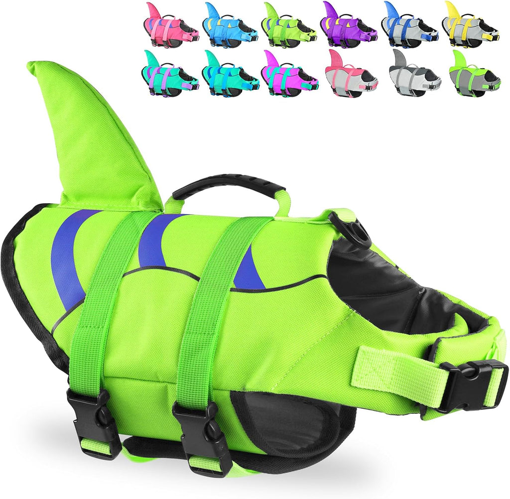 Fragralley Dog Life Jacket Shark, Dog Life Vest Adjustable Ripstop, Dog Swimming Safety Vest with Superior Buoyancy & Rescue Handle for Small Medium Large Dogs, Swim, Pool, Beach, Boating - Image 10