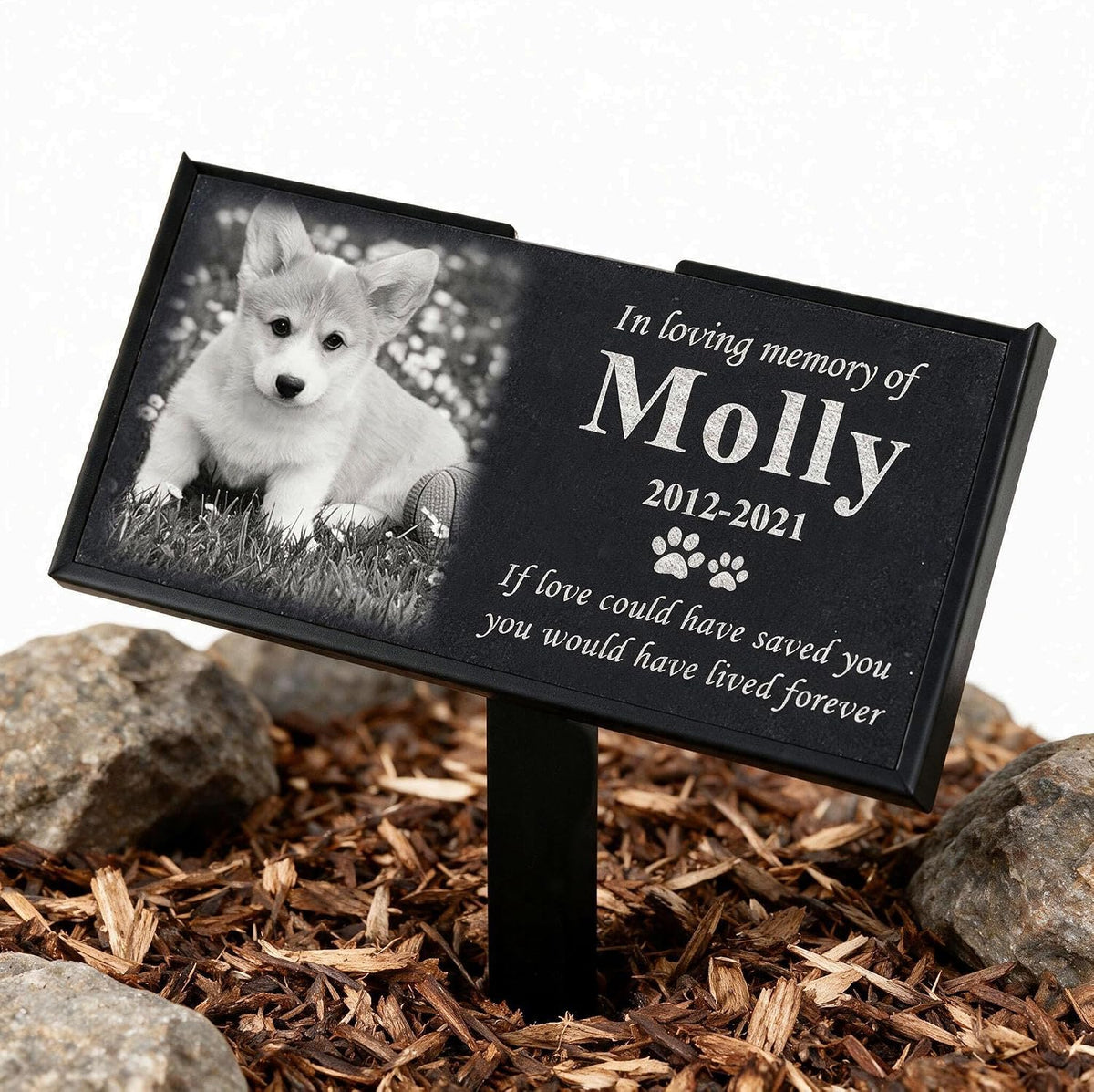ODB Personalized Dog Memorial Stone, Memorial Garden Stone for Cat and Pets - Image 1
