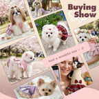WOYYHO princess pet dress showing shiny heart gem embellishment