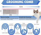 Close up of Susook pet comb stainless steel teeth