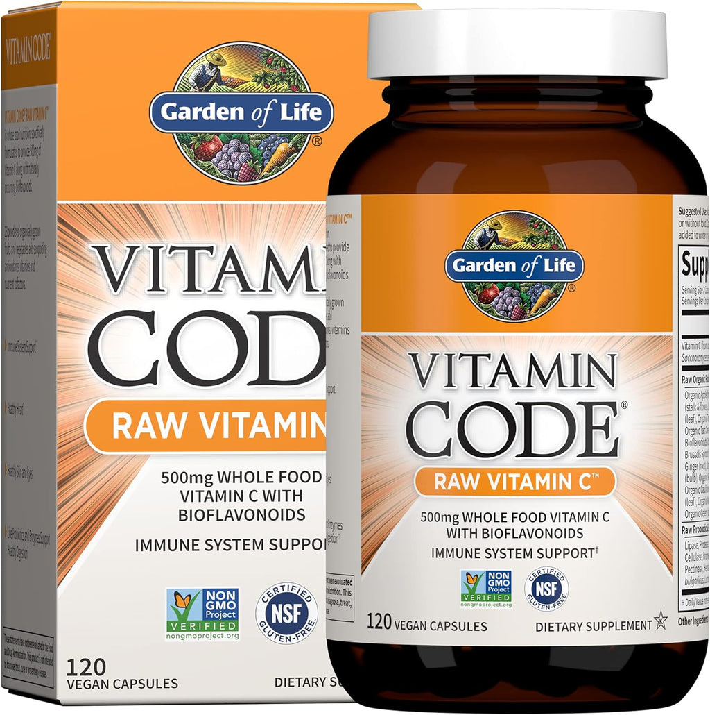 Garden of Life Vitamin Code Raw Vitamin C front view supplement bottle