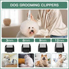 SpeedBoost white pet grooming kit packaging and instruction manual layout.