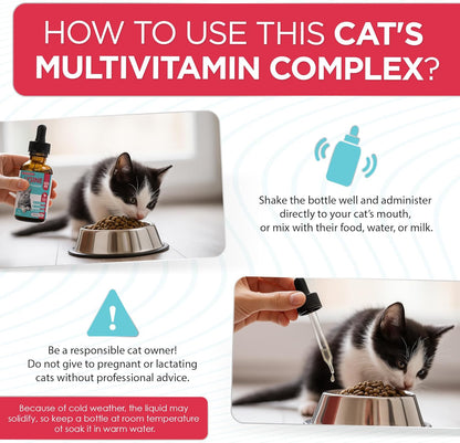 Close up of the nutritional facts and weight based dosage chart for cats.