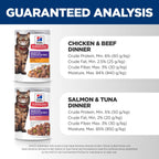 Hill's Science Diet Adult Sensitive Stomach & Skin Wet Cat Food Variety Pack, Chicken & Beef, Salmon & Tuna, 2.8 oz. Pouches, 12-Pack - Image 10