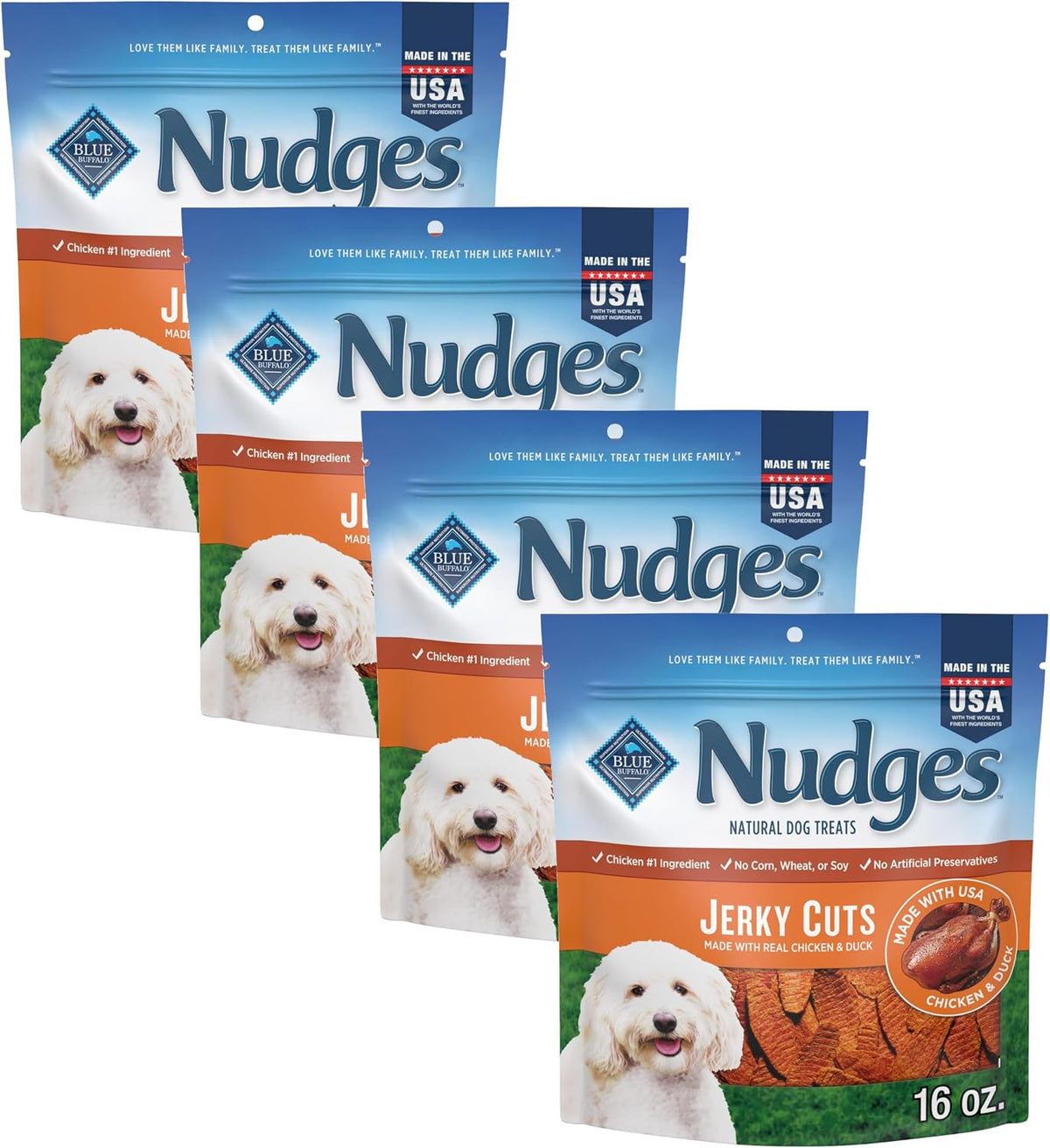 Blue Buffalo Nudges Chicken Jerky Bites Natural Dog Treats, Tender & Meaty Dog Snacks, Healthy Reward or Training Treat, Made in the USA with Real Chicken, No Artificial Preservatives, 16 oz. - Image 12