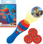 Lexibook Paw Patrol stories projector front view displaying blue and red flashlight body