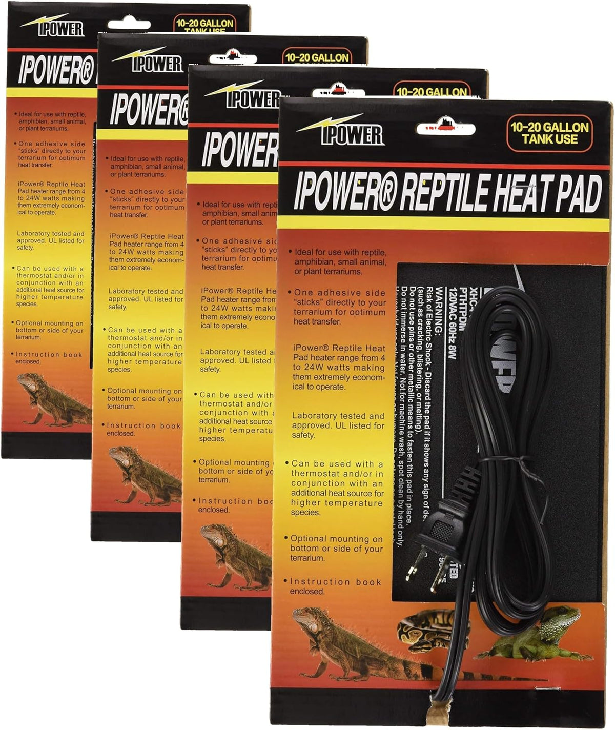 iPower 4 by 7-Inch Reptile Heating Pad Under Tank Terrarium Heater Warmer Heat Mat for Small Animals - Image 15