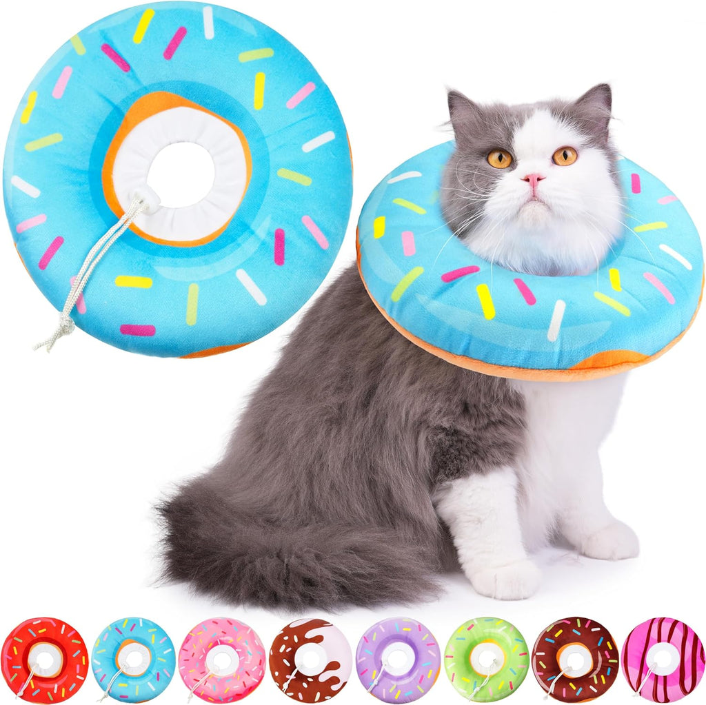 Hpetppy Cat Cone Collar Soft, Cat Recovery Collar for Wound Healing Cute Donut Adjustable Kitten Cones to Stop Licking Comfortable Lightweight Neck Elizabethan Collars for Kittens After Surgery - Image 8