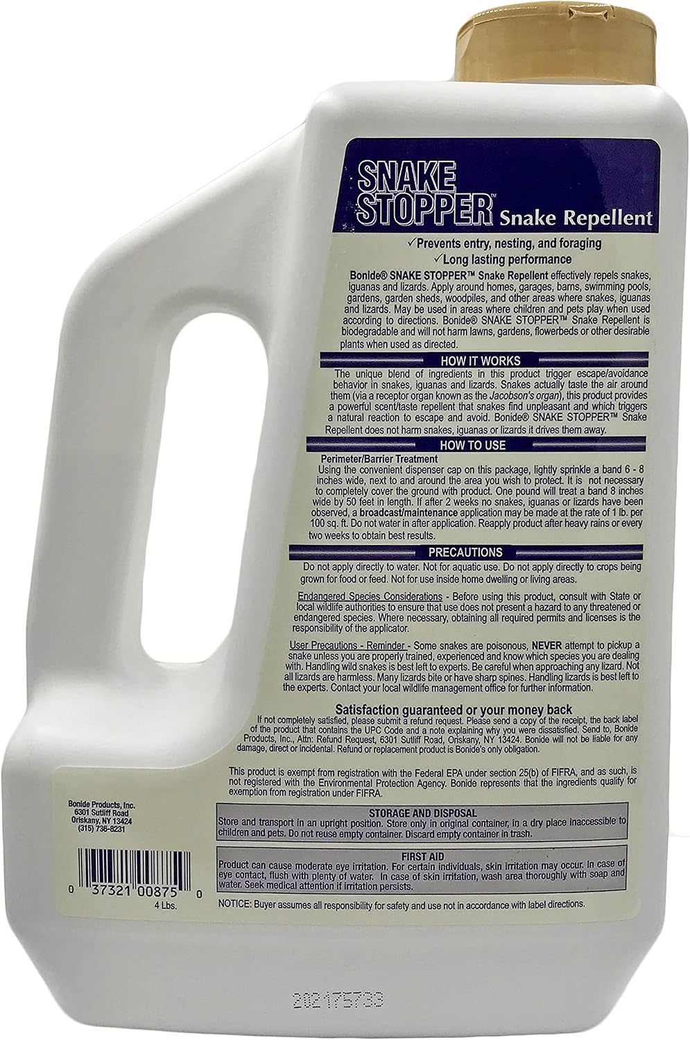 Authentic Bonide USA imported snake repellent packaging