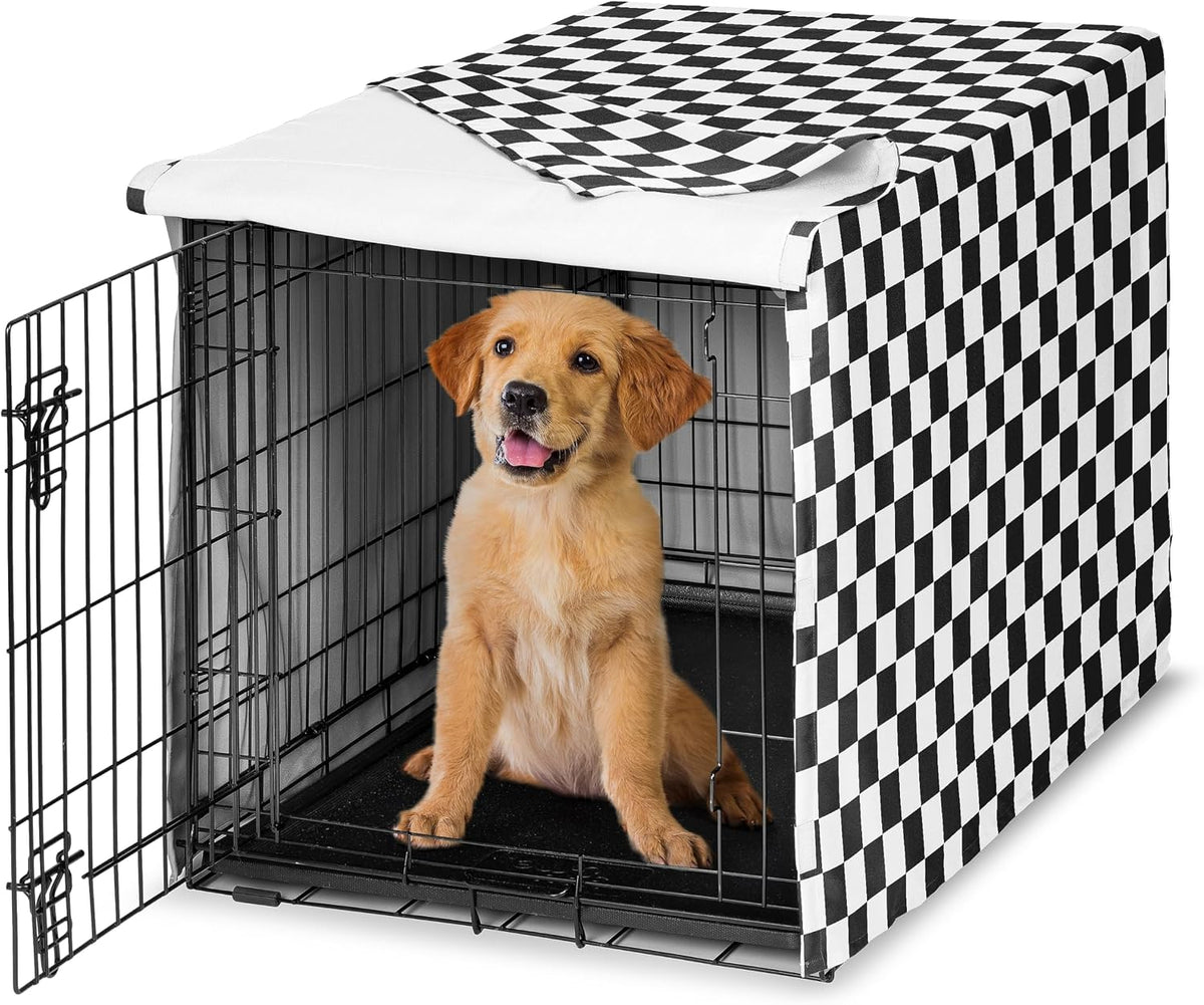 Sweet Jojo Designs 36in. Medium Dog Crate Cover (Grey and Beige Striped) Pet Cage, Kennel Covers (Taupe, Modern, Bold, Classic, Stripes, Contemporary, Minimalist, Geometric Lines) - Image 12