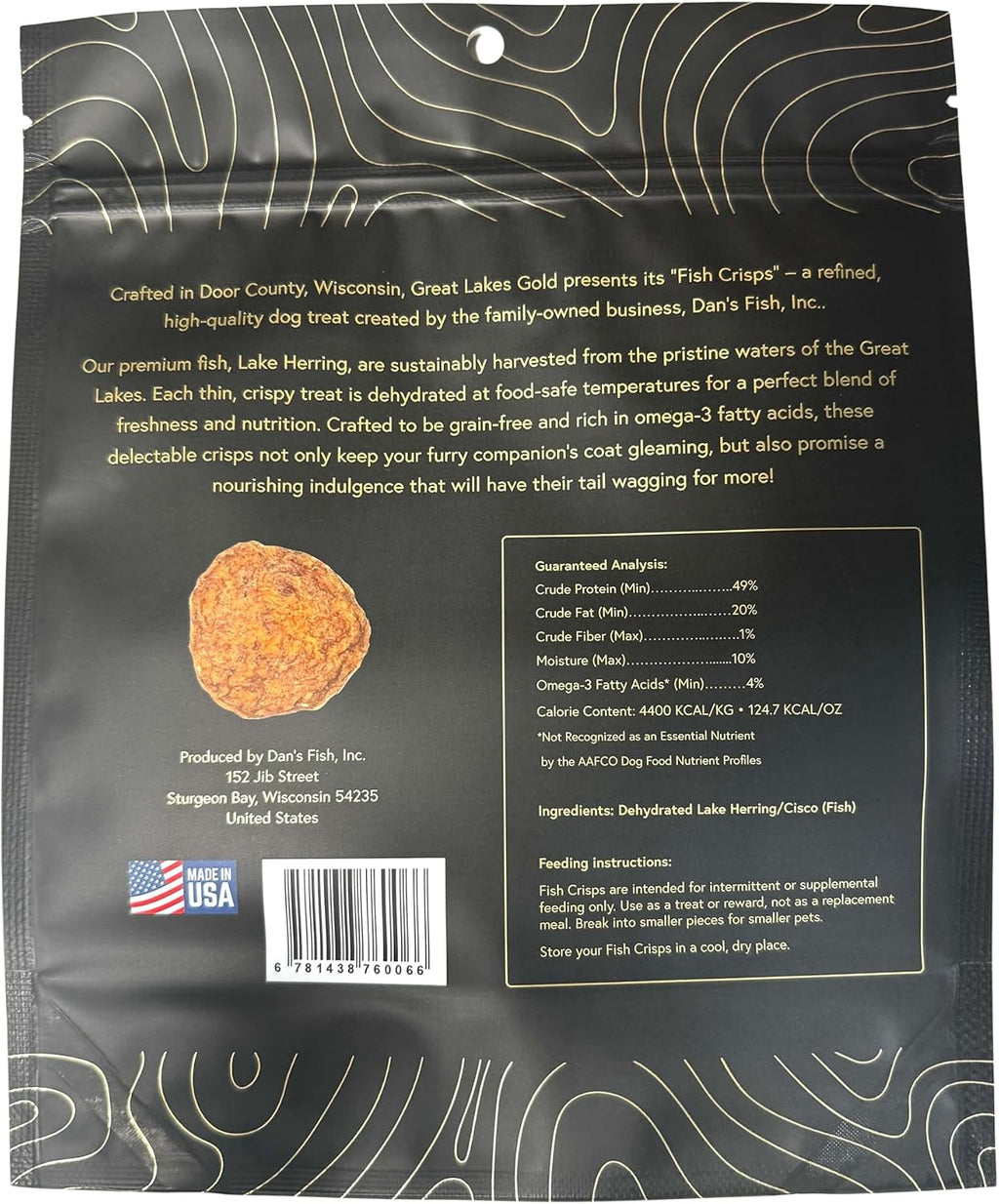 Great Lakes Gourmet wild-caught dehydrated fish dog treats