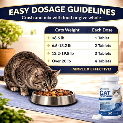 Broad spectrum treatment bottle for roundworms hookworms and tapeworms