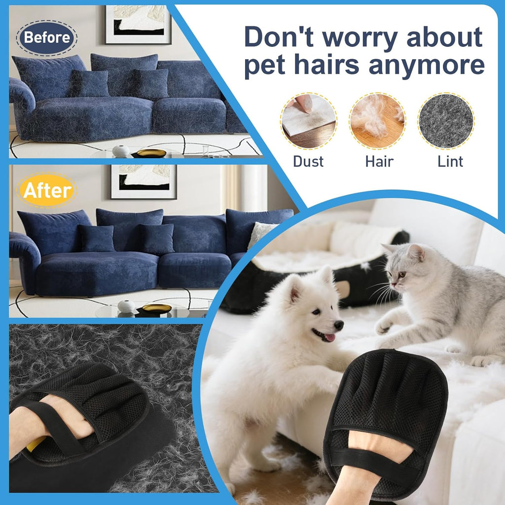 Wolnivi reusable electrostatic pet grooming glove package detail