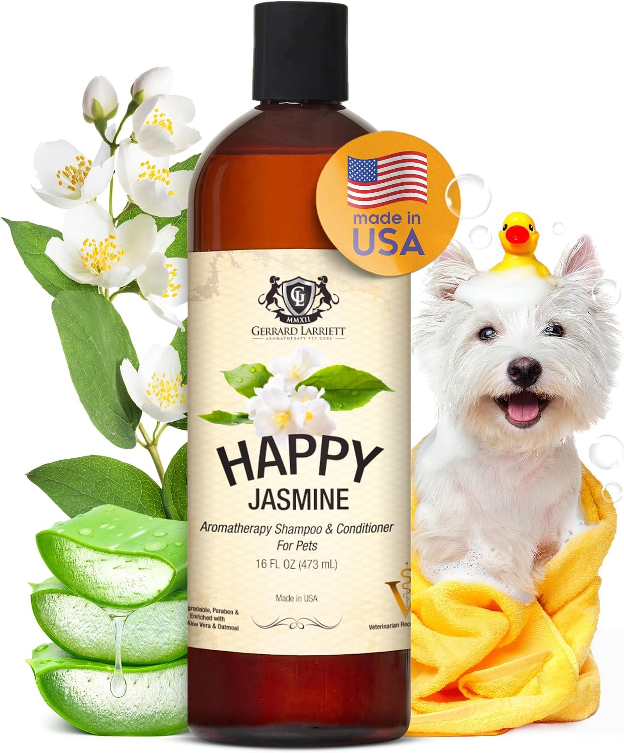 Dog Shampoo and Conditioner De-Stress Lavender & Chamomile 16 Fl Oz Dog Shampoo Itchy Skin Relief Hypoallergenic Aromatherapy Dog Shampoo for Smelly Dogs with Aloe Vera & Oatmeal by Gerrard Larriett - Image 9