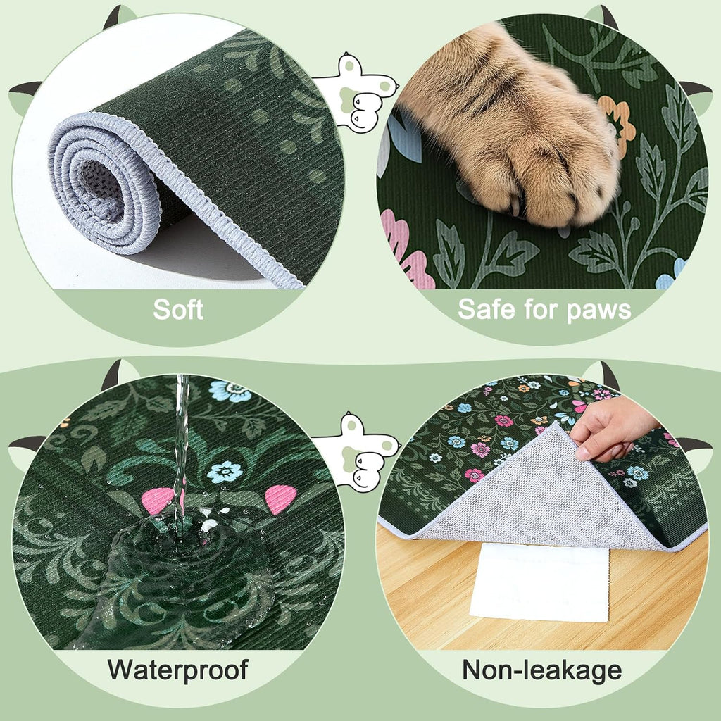 Non slip bottom of Bienbee cat litter trapping mat set