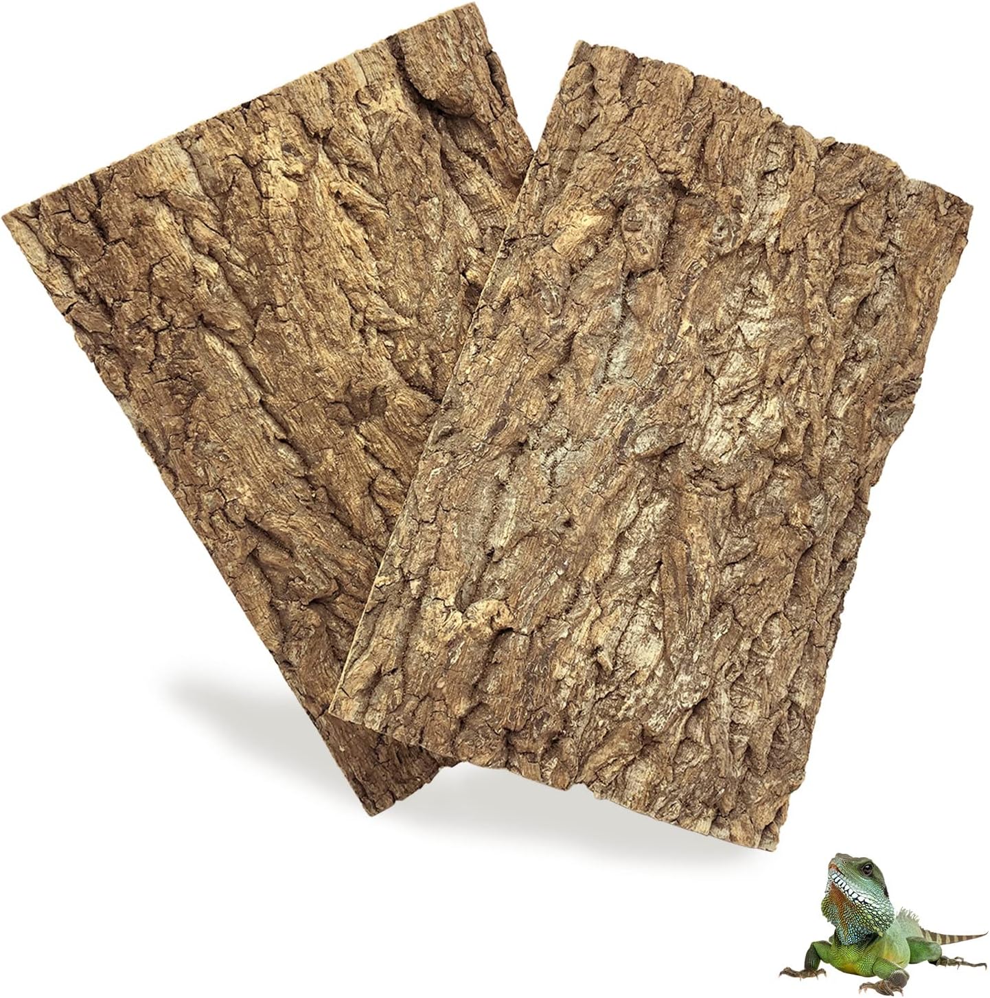 Tfwadmx natural cork terrarium background front view showcasing authentic tree bark texture for reptile enclosures.