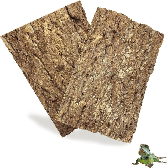 Tfwadmx natural cork terrarium background front view showcasing authentic tree bark texture for reptile enclosures.