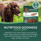 Premium duck breast fillet jerky for dogs