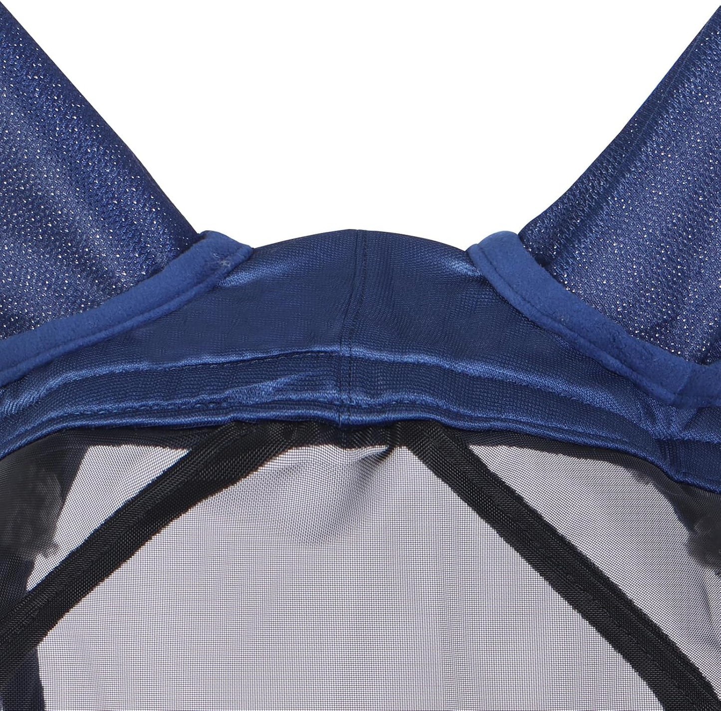Fleece padding detail on Harrison Howard horse fly mask